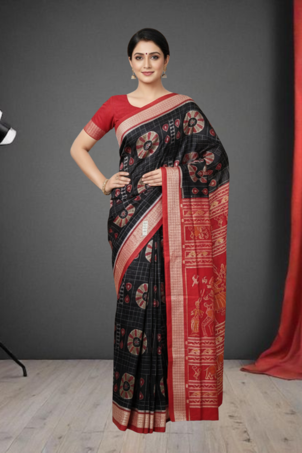 Sambalpuri handwoven pure silk (silk mark) saree