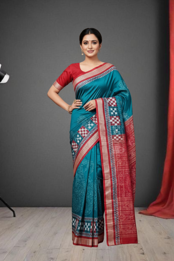 Sambalpuri handwoven pure silk (silk mark) saree