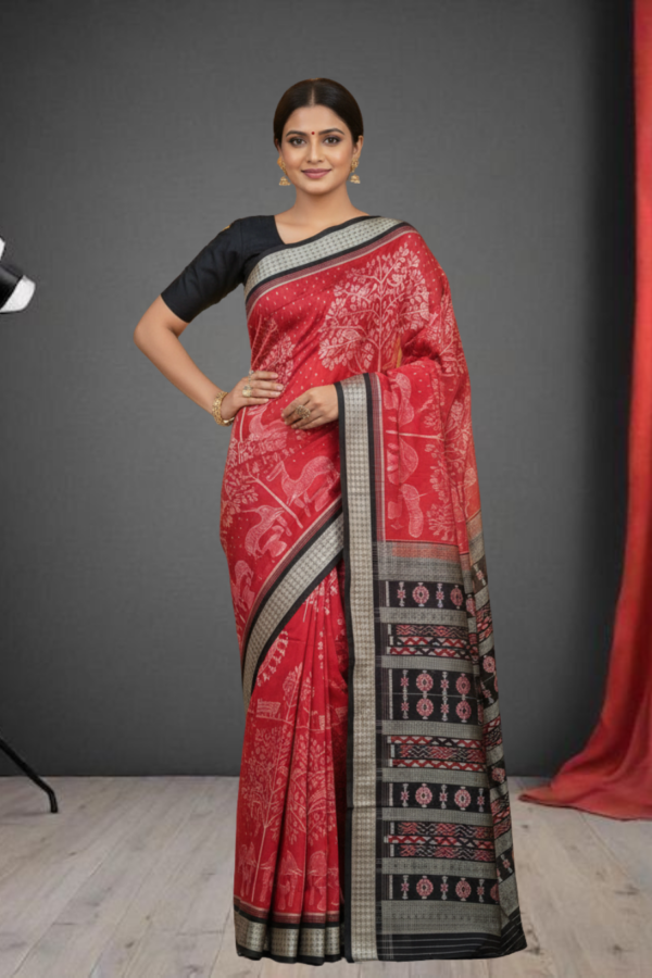 Sambalpuri handwoven pure silk (silk mark) saree