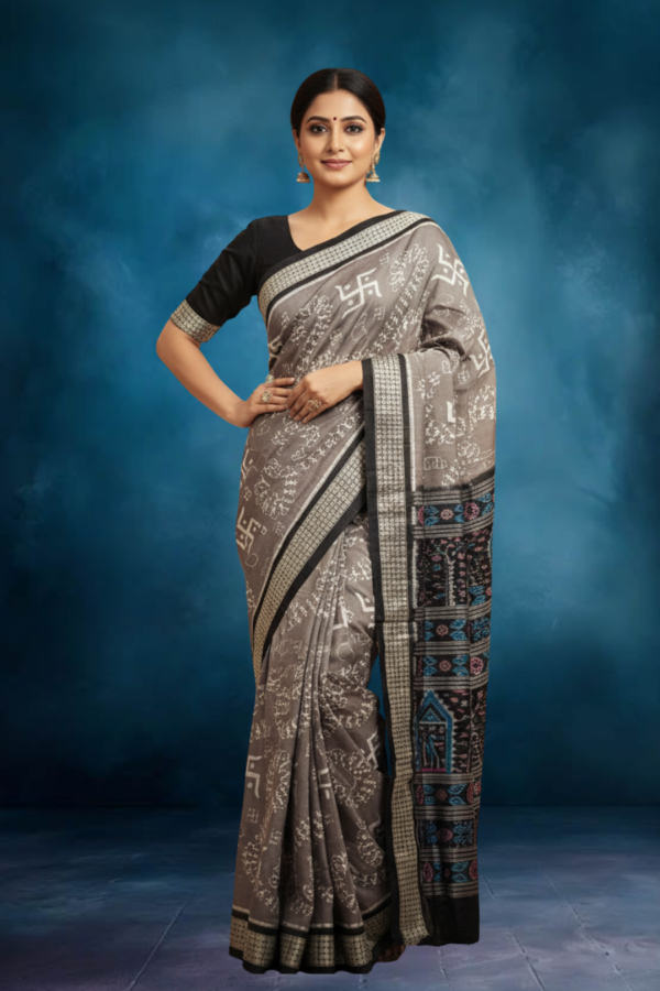 Sambalpuri handwoven pure silk (silk mark) saree