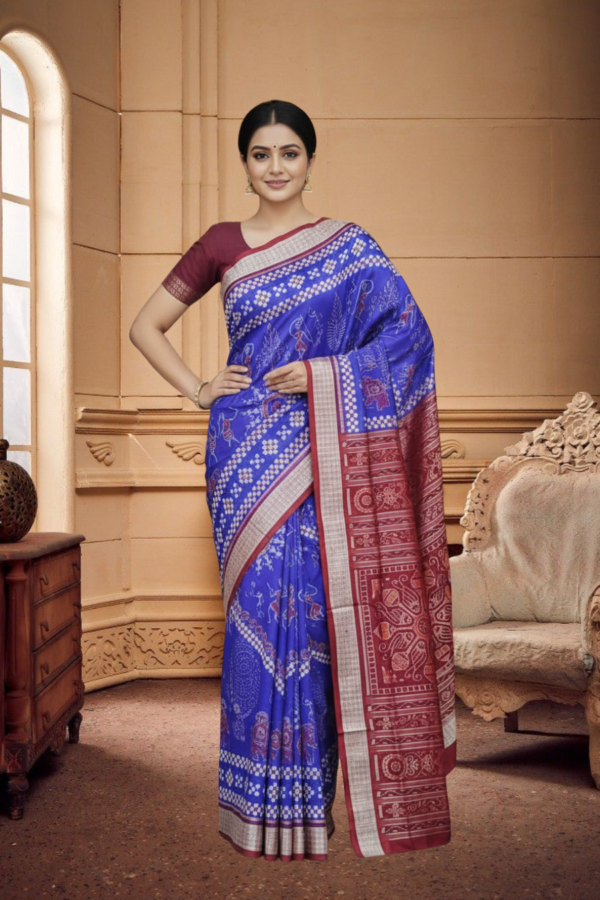 Sambalpuri handwoven pure silk (silk mark) saree