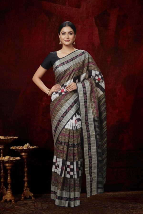 Sambalpuri handwoven pure silk (silk mark) saree