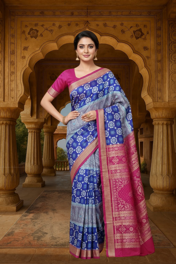 Sambalpuri handwoven pure silk (silk mark) saree