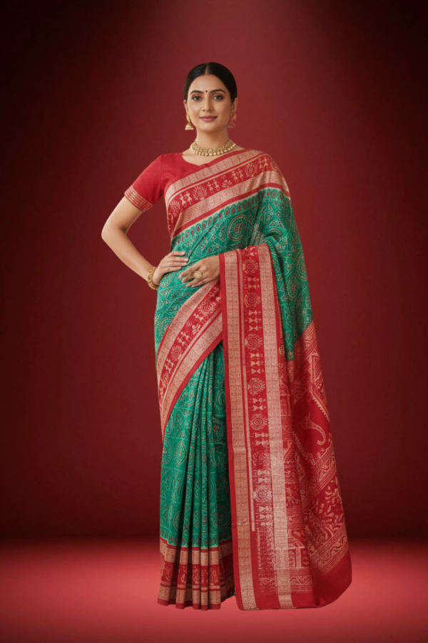 Sambalpuri handwoven pure silk (silk mark) saree