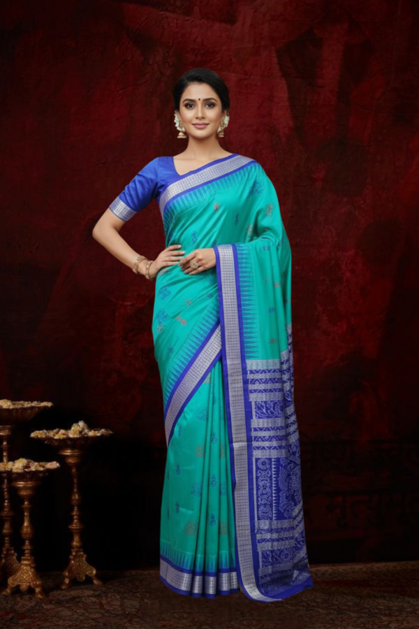 Sambalpuri handwoven pure silk (silk mark) saree