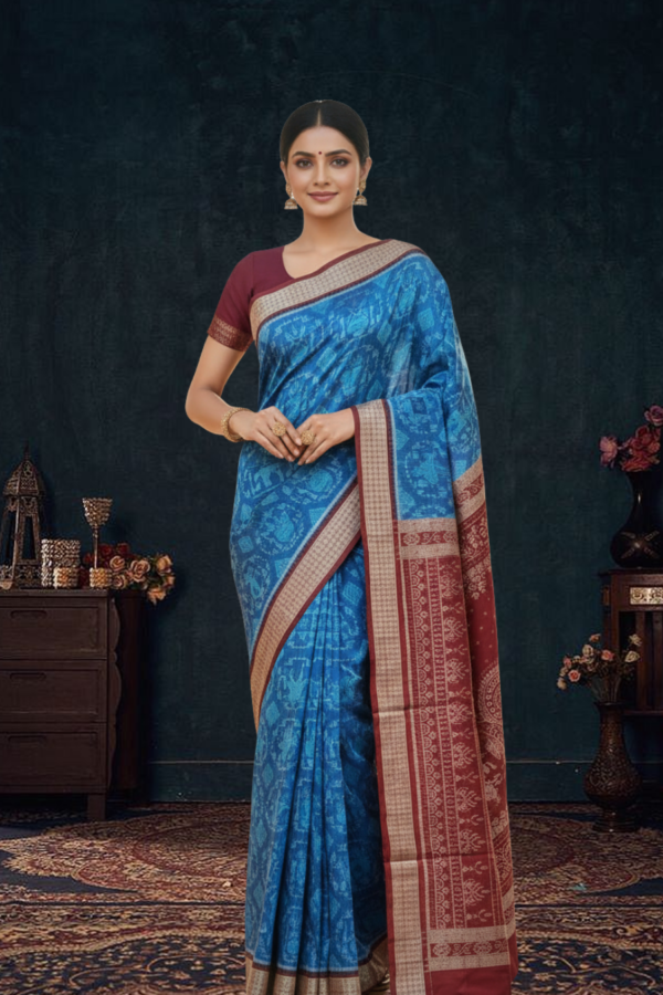 Sambalpuri handwoven pure silk (silk mark) saree