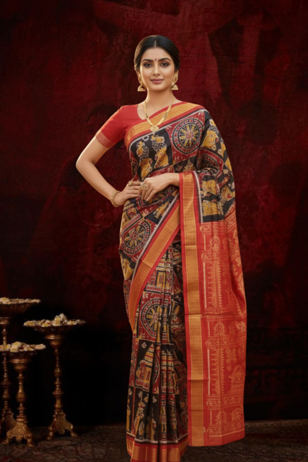Sambalpuri handwoven pure silk (silk mark) saree
