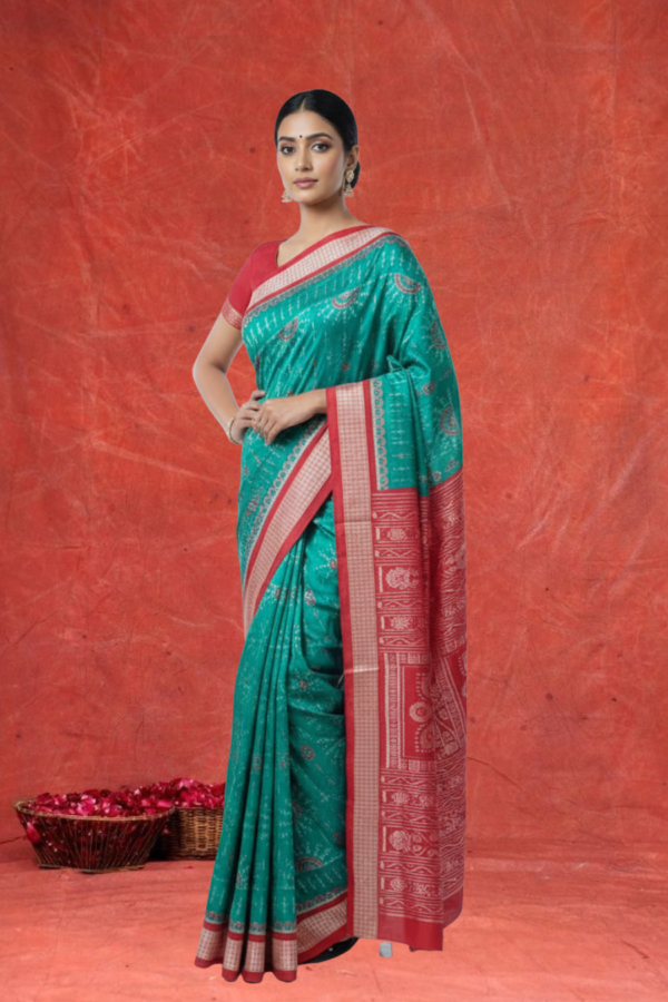 Sambalpuri handwoven pure silk (silk mark) saree