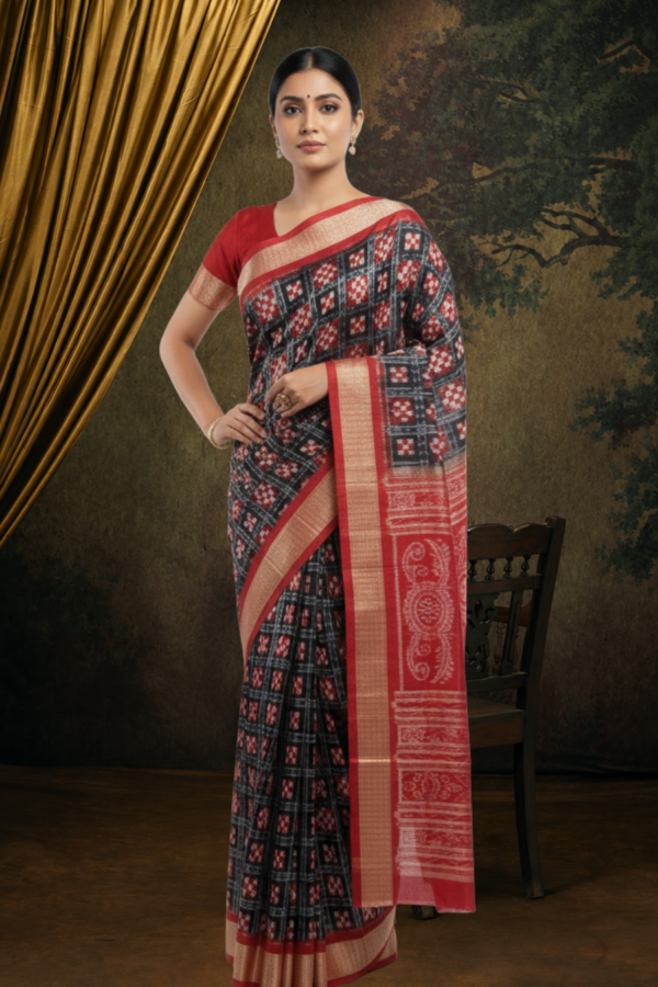 Sambalpuri handwoven pure silk (silk mark) saree