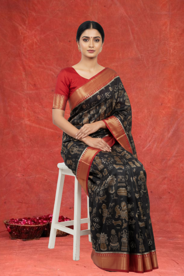Sambalpuri handwoven pure silk (silk mark) saree
