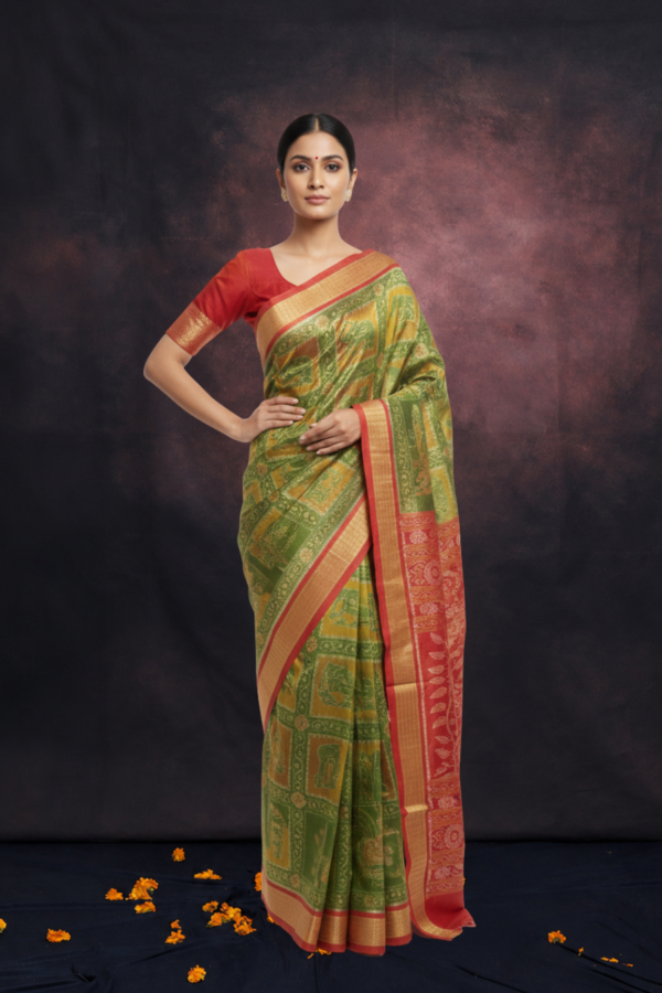 Sambalpuri handwoven pure silk (silk mark) saree