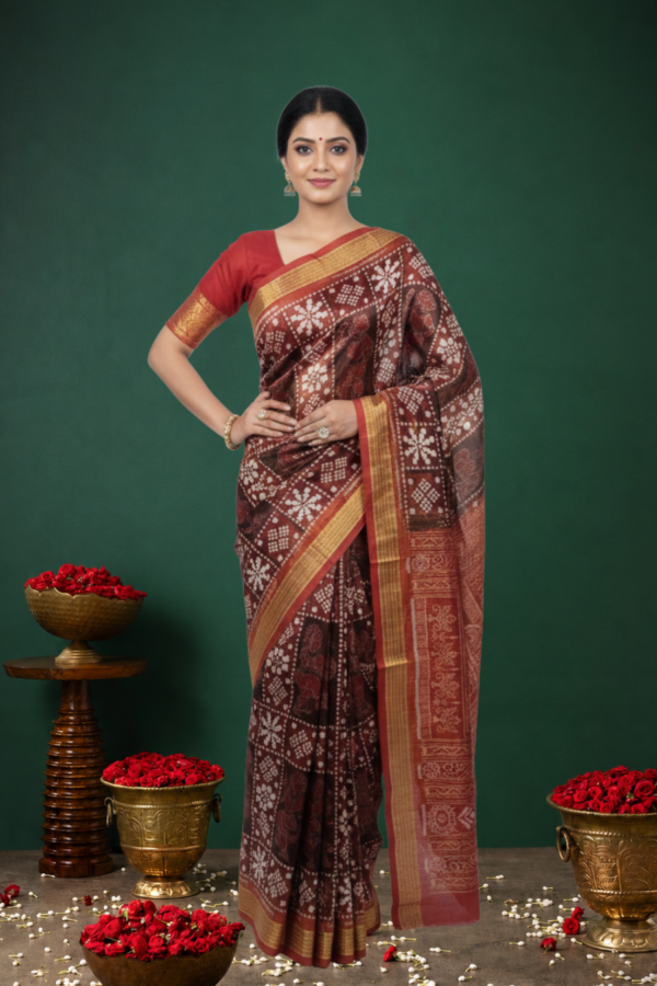 Sambalpuri handwoven pure silk (silk mark) saree
