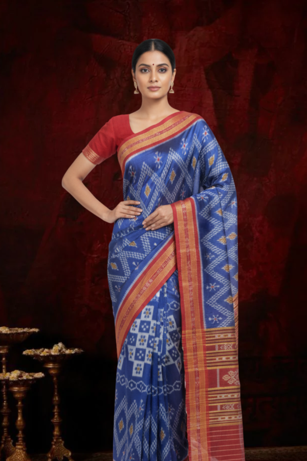 Sambalpuri handwoven pure silk (silk mark) saree