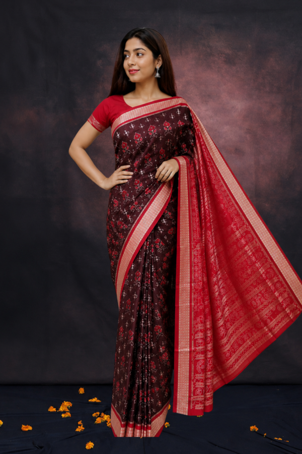Sambalpuri handwoven pure silk (silk mark) saree