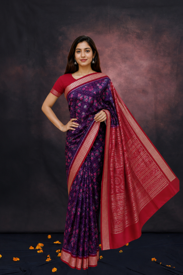 Sambalpuri handwoven pure silk (silk mark) saree