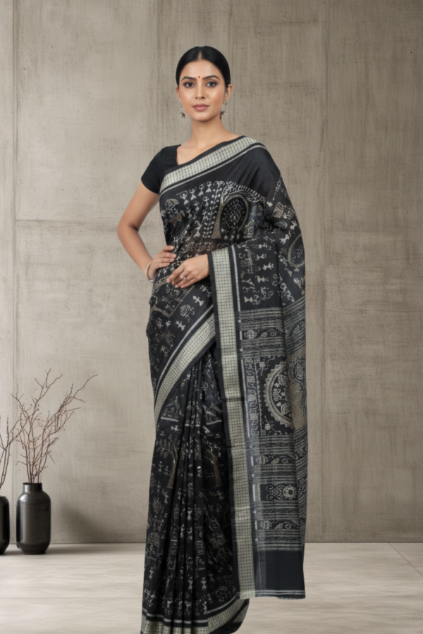 Sambalpuri handwoven pure silk (silk mark) saree