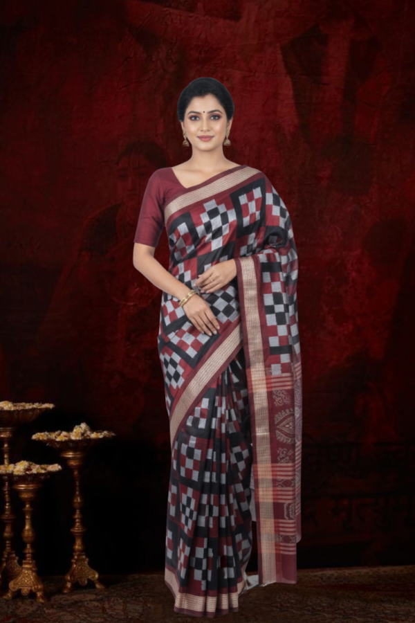 Sambalpuri handwoven mix silk saree