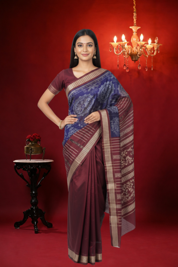 Sambalpuri handwoven mix silk saree