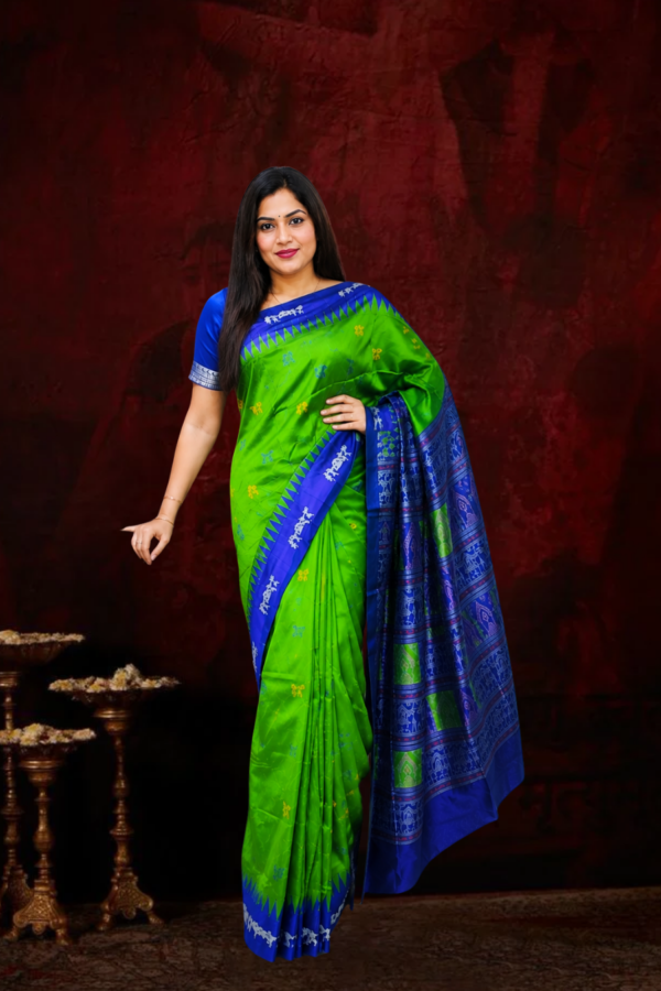Sambalpuri handwoven mix silk saree