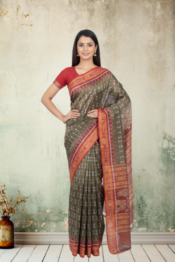 Sambalpuri handwoven pure silk (silk mark) saree