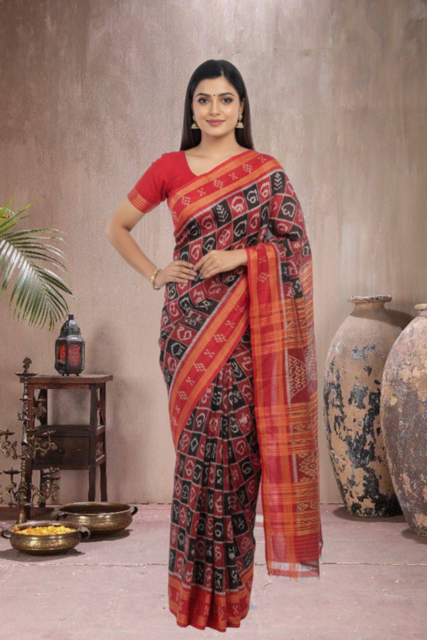 Sambalpuri handwoven pure silk (silk mark) saree