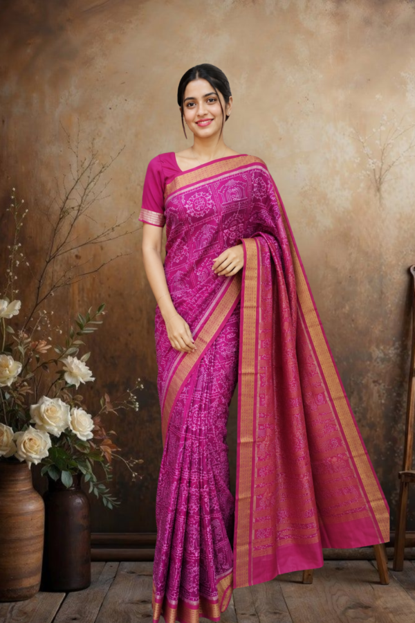 Sambalpuri handwoven pure silk (silk mark) saree