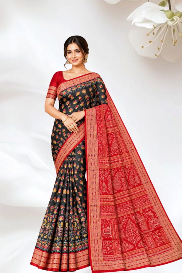 Sambalpuri handwoven pure silk (silk mark) saree