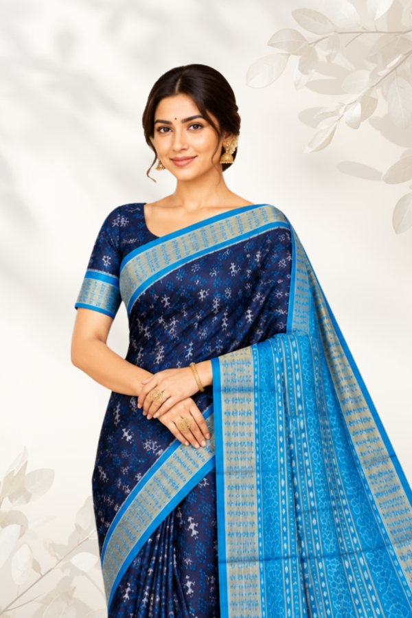 Sambalpuri handwoven pure silk (silk mark) saree