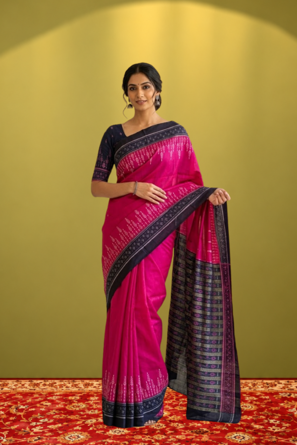 Sambalpuri handwoven pure silk (silk mark) saree