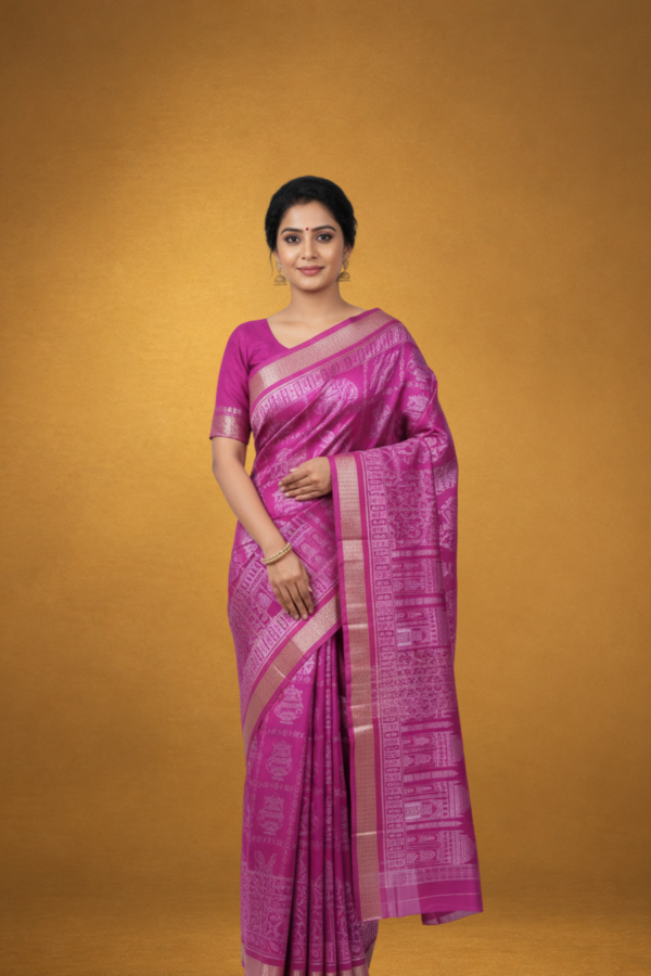Sambalpuri handwoven pure silk (silk mark) saree